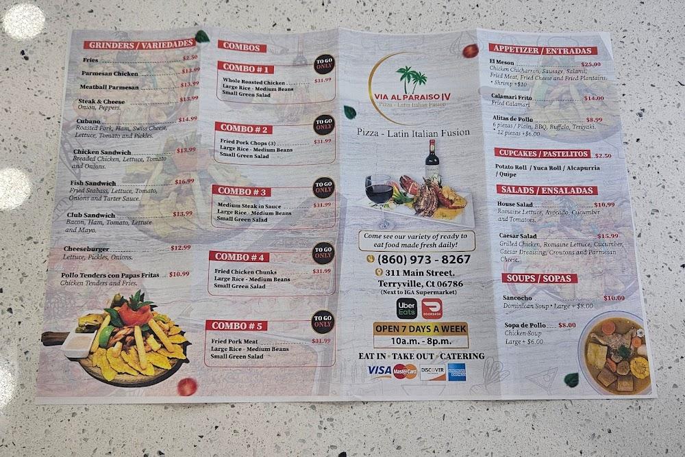 Via Al Paraiso 4 Menu image 1